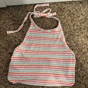 hi! this is an american eagle halter tank top! lightly worn & in great condition